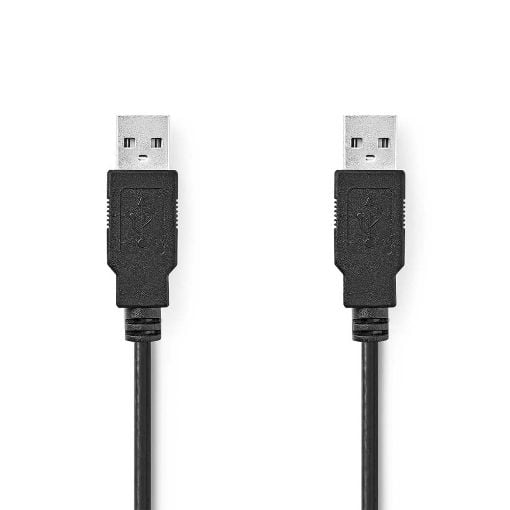 Εικόνα της Καλώδιο Nedis USB-A Male σε USB-A Male 1m Black CCGL60000BK10