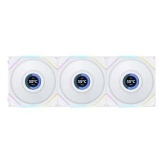 Εικόνα της Case Fan Lian Li UniFan TL LCD 120mm White (3-Pack) with Controller G99.12TLLCD3W.00