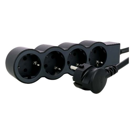 Εικόνα της Πολύπριζο Legrand 4 Θέσεων 1.5m Black/Dark Grey 694553