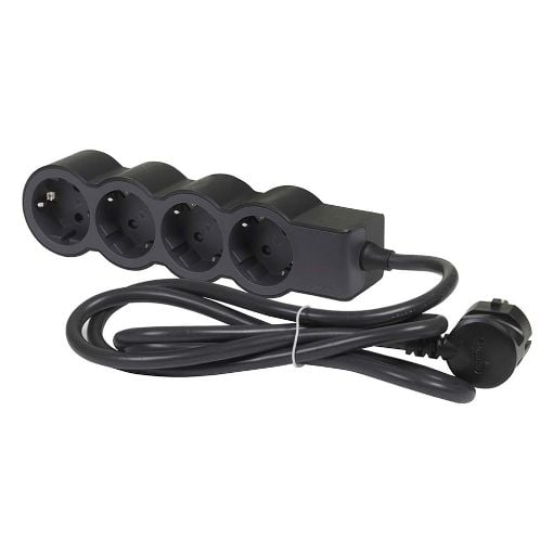 Εικόνα της Πολύπριζο Legrand 4 Θέσεων 1.5m Black/Dark Grey 694553