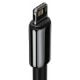Εικόνα της Καλώδιο Baseus Tungsten Gold USB-A to Lightning 2m Black CALWJ-A01