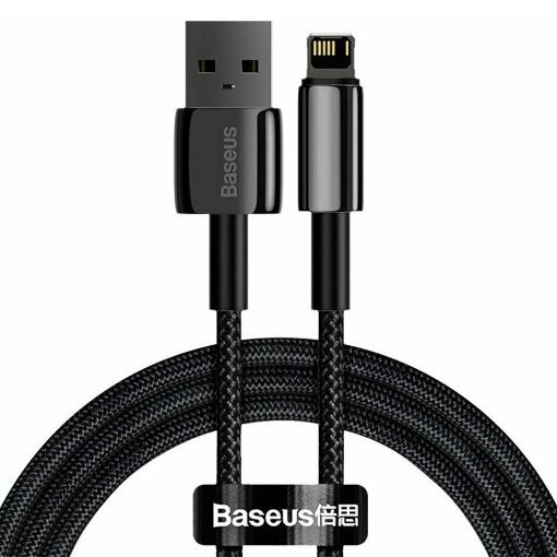 Εικόνα της Καλώδιο Baseus Tungsten Gold USB-A to Lightning 2m Black CALWJ-A01