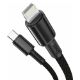 Εικόνα της Καλώδιο Baseus High Density USB-C To Lightning 20W 1m Black CATLGD-01