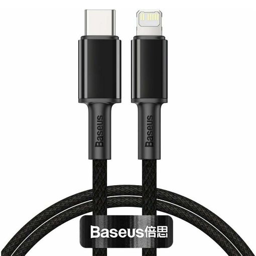 Εικόνα της Καλώδιο Baseus High Density USB-C To Lightning 20W 1m Black CATLGD-01