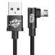 Εικόνα της Καλώδιο Baseus MVP Elbow USB-A to micro USB 2m Black CAMMVP-B01