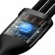 Εικόνα της Καλώδιο Baseus Flash USB to USB-C/Micro-USB/Lightning 100W 1.2m Black CASS030001