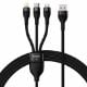 Εικόνα της Καλώδιο Baseus Flash USB to USB-C/Micro-USB/Lightning 100W 1.2m Black CASS030001