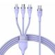 Εικόνα της Καλώδιο Baseus Flash 2 USB to USB-C/Micro-USB/Lightning 100W 1.5m Purple CASS030205