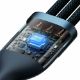 Εικόνα της Καλώδιο Baseus Flash USB to USB-C/Micro-USB/Lightning 100W 1.2m Blue CASS030003