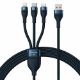 Εικόνα της Καλώδιο Baseus Flash USB to USB-C/Micro-USB/Lightning 100W 1.2m Blue CASS030003