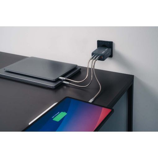 Εικόνα της Φορτιστής Verbatim GaN 3x USB-C & USB-A 240W Grey 32205