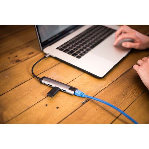 Εικόνα της Docking Station Verbatim USB-C HDMI Ethernet Grey 49141