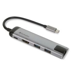 Εικόνα της Docking Station Verbatim USB-C HDMI Ethernet Grey 49141