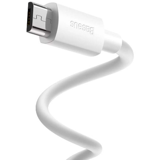 Εικόνα της Καλώδιο Baseus Simple Wisdom USB 2.0 to Micro USB 1.5m White (2-Pack) TZCAMZJ-02