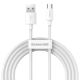 Εικόνα της Καλώδιο Baseus Simple Wisdom USB 2.0 to Micro USB 1.5m White (2-Pack) TZCAMZJ-02