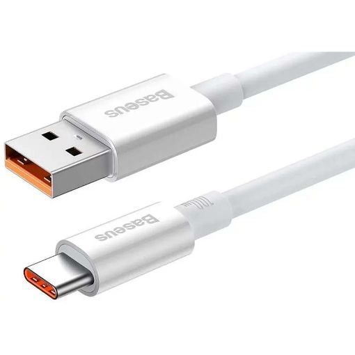 Εικόνα της Καλώδιο Baseus Superior USB-A to USB-C M/M 100W 0.25m White P10320102214-00