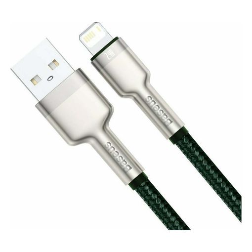 Εικόνα της Καλώδιο Baseus Cafule Metal USB-A to Lightning 2m Green CALJK-B06