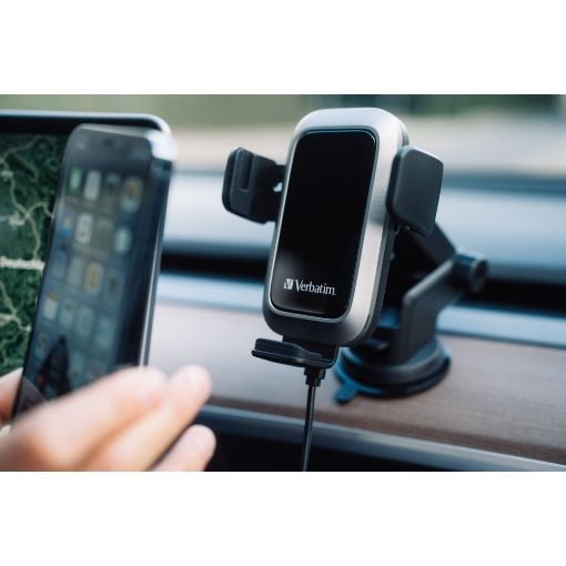 Εικόνα της Verbatim FWC-03 Pro Qi Fast Wireless Car Charger Black 49554