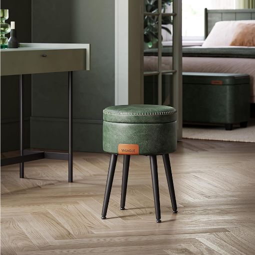 Εικόνα της Vasagle Σκαμπό Σαλονιού Green LOM005C01
