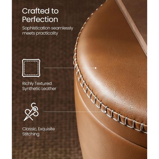 Εικόνα της Vasagle Σκαμπό Σαλονιού Caramel Brown LOM005K01