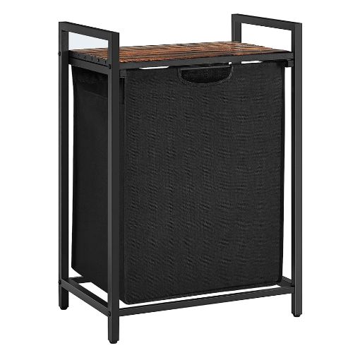 Εικόνα της Vasagle Καλάθι Απλύτων Μεταλλικό Black BLH101B01