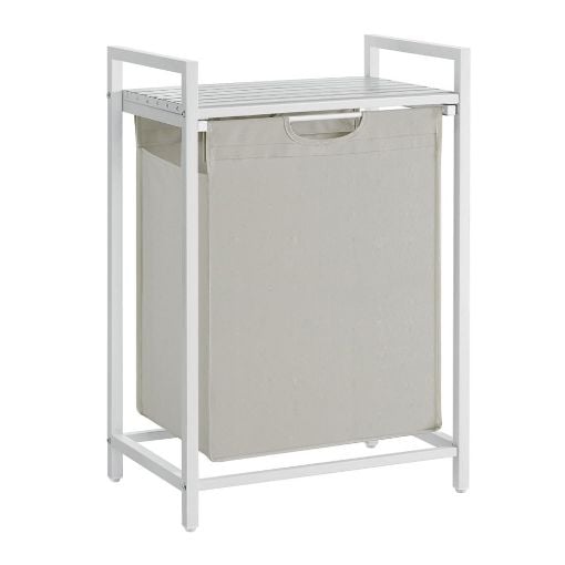 Εικόνα της Vasagle Καλάθι Απλύτων Μεταλλικό White BLH101W01