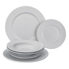 Εικόνα της Σερβίτσιο Πιάτων Lamart Fancy Πορσελάνης White 6τμχ LT9080