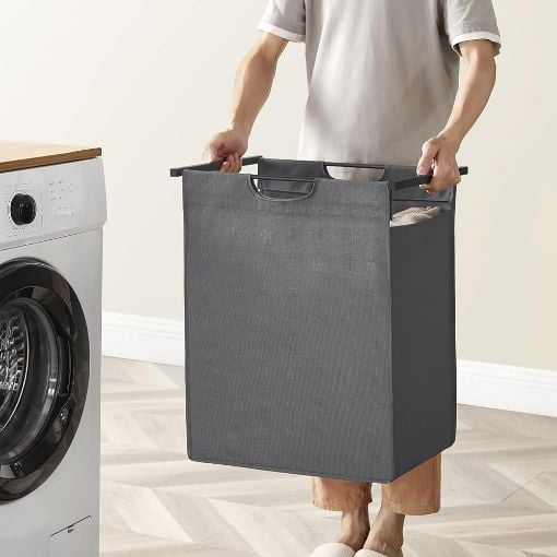Εικόνα της Vasagle Καλάθι Απλύτων Μεταλλικό Grey BLH101G01