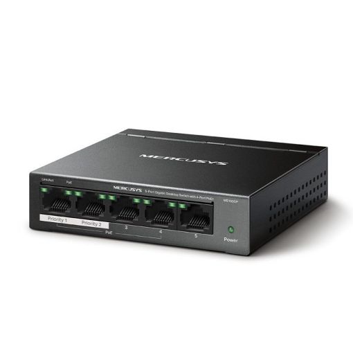 Εικόνα της Switch Mercusys MS105GP 5-Port Gigabit 4-Port PoE+
