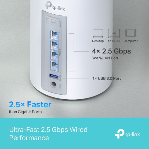 Εικόνα της Access Point Tp-Link Deco BE65 BE9300 v1 Tri-Band Mesh WiFi 7 System (3-Pack)