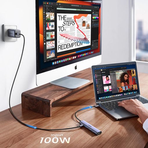 Εικόνα της Docking Station Ugreen CM478 Type-C Grey 15495