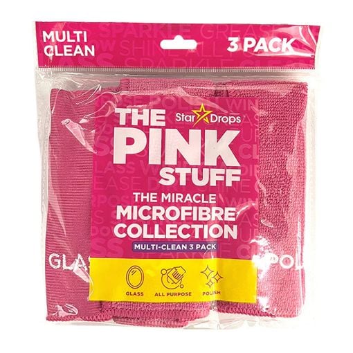 Εικόνα της Πανάκια Καθαρισμού The Pink Stuff Microfibre Cleaning Cloth Pink (3 Pieces)
