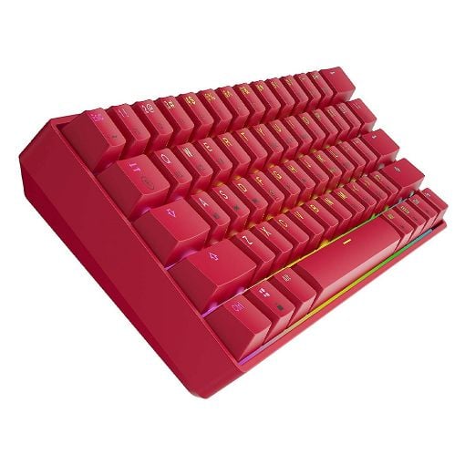 Εικόνα της Πληκτρολόγιο HK Gaming GK61 RGB Gateron Red Switch (US) Red