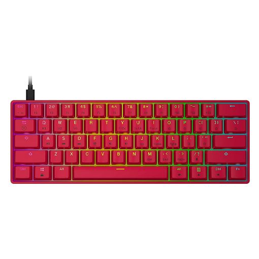 Εικόνα της Πληκτρολόγιο HK Gaming GK61 RGB Gateron Black Switch (US) Red