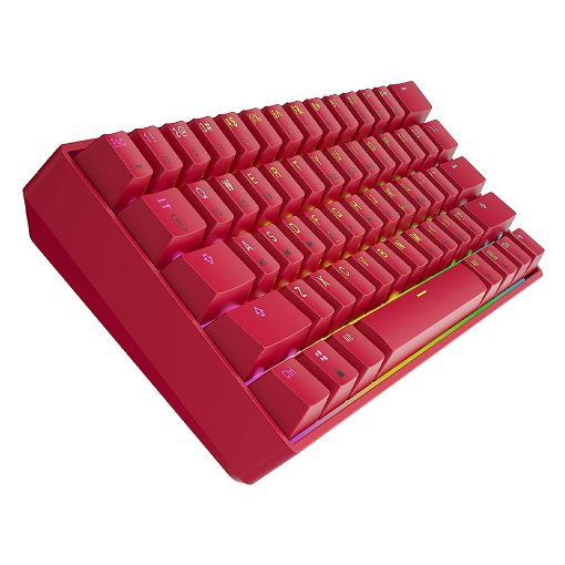 Εικόνα της Πληκτρολόγιο HK Gaming GK61 RGB Gateron Black Switch (US) Red