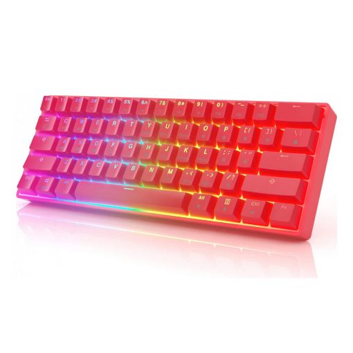 Εικόνα της Πληκτρολόγιο HK Gaming GK61 RGB Gateron Black Switch (US) Red