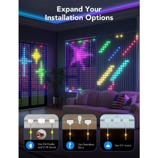 Εικόνα της Govee Curtain Lights H70B1