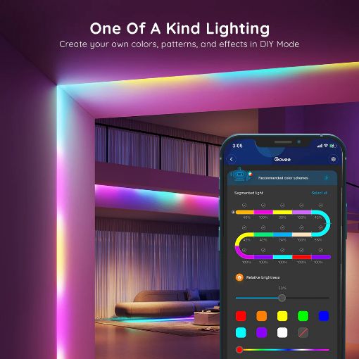 Εικόνα της Govee RGBIC Basic WiFi & Bluetooth LED Strip Lights 10m H618C