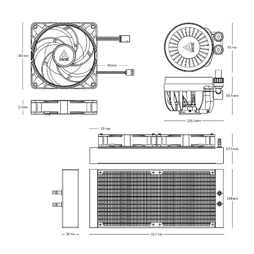 Εικόνα της Arctic Liquid Freezer III 280mm ARGB White ACFRE00151A