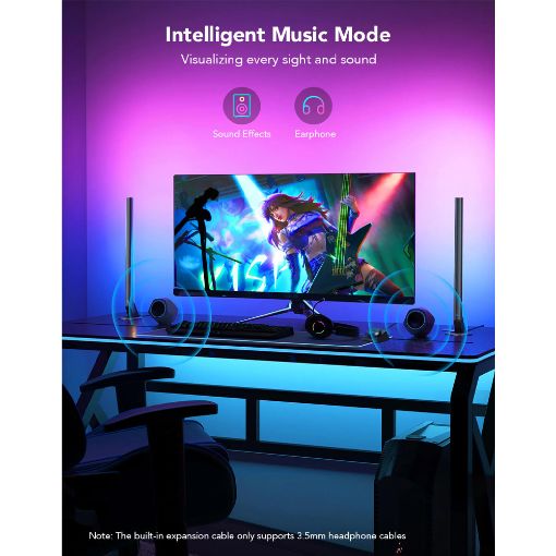 Εικόνα της Govee H6047 RGBIC Wireless Gaming Light Bars with Smart Controller Black
