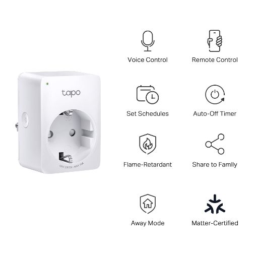 Εικόνα της Smart Plug Tp-Link Tapo P100M White