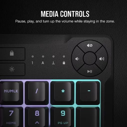 Εικόνα της Πληκτρολόγιο Corsair K55 Core Black (US) CH-9226C65-NA