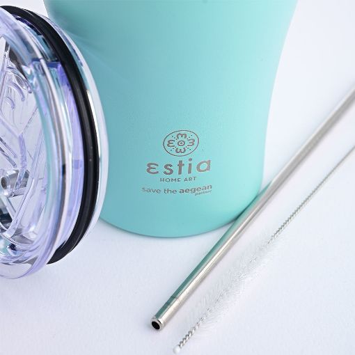 Εικόνα της Ποτήρι Θερμός Estia Coffee Mug Save The Aegean Bermuda Green 350ml 01-12106