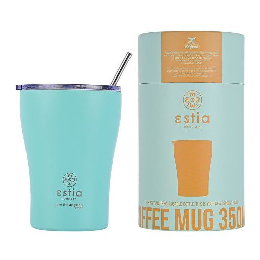 Εικόνα της Ποτήρι Θερμός Estia Coffee Mug Save The Aegean Bermuda Green 350ml 01-12106