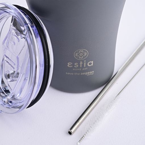 Εικόνα της Ποτήρι Θερμός Estia Coffee Mug Save The Aegean Grey 350ml 01-12441