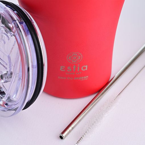 Εικόνα της Ποτήρι Θερμός Estia Coffee Mug Save The Aegean Scarlet Red 350ml 01-16845