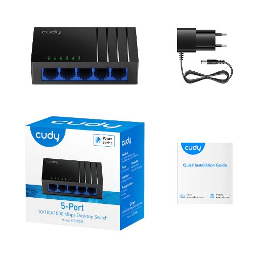 Εικόνα της Desktop Switch Cudy GS105D 5-Port Gigabit Ethernet