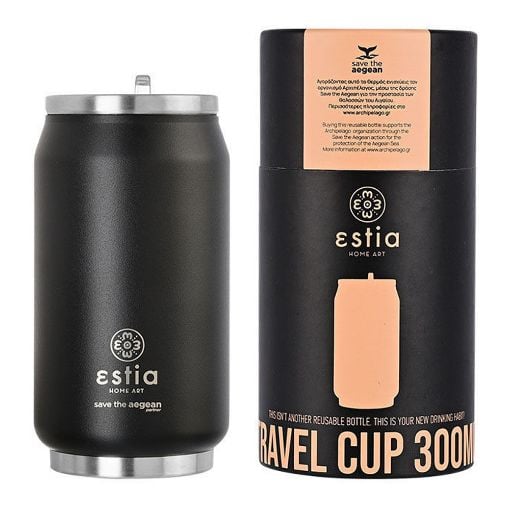 Εικόνα της Ποτήρι Θερμός Estia Travel Cup Save The Aegean 300ml Midnight Black 01-16739