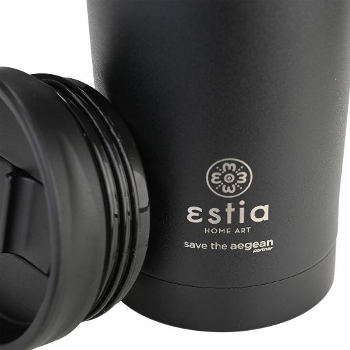 Εικόνα της Ποτήρι Θερμός Estia Travel Mug Save The Aegean 350ml Midnight Black 01-20361