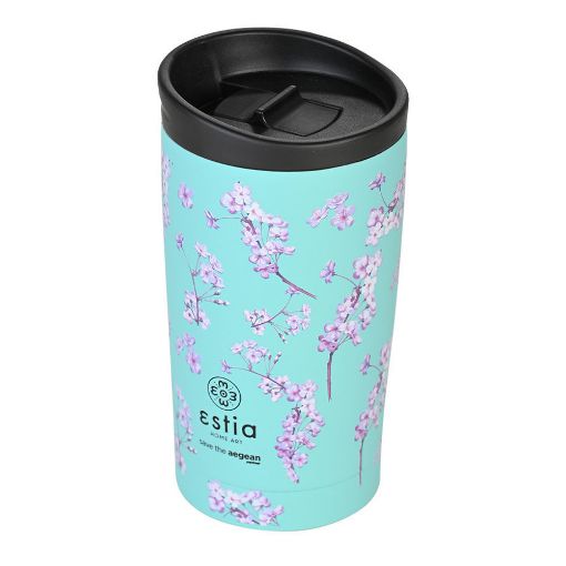Εικόνα της Ποτήρι Θερμός Estia Travel Mug Save The Aegean 350ml Blossom Green 01-20446
